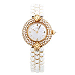 Cartier Mother of Pearl and 18 Karat Yellow Gold Watch