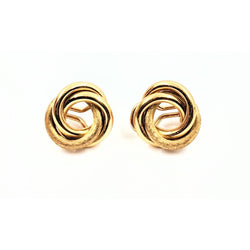 18kt Love Knot Earrings.Weight: 8.3 grams