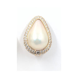 18kt Yellow Gold  Mabe' Pearl Brooch/pendant