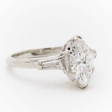 1.35 Carat Marquise Cut Diamond and White Gold Ring
