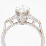 1.35 Carat Marquise Cut Diamond and White Gold Ring