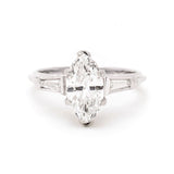 1.35 Carat Marquise Cut Diamond and White Gold Ring