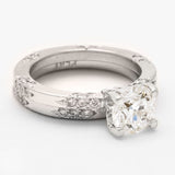 Round Brilliant Cut Diamond Ring with Matching Wedding Band