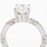 Round Brilliant Cut Diamond Ring with Matching Wedding Band