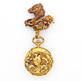 Patek Philippe Art Nouveau Gold Open Face Pendant Watch