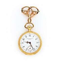 Patek Philippe Vintage Enamel & Diamond Gold Pocket Watch