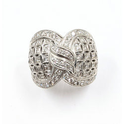 18kt White Gold Pave Filifree Style Ring
