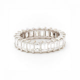 19 x 7.50 Total Carat Emerald Cut Diamond 18kt Eternity Band