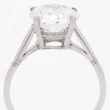 3.11 Carat Round Brilliant Cut Flawless Diamond Ring
