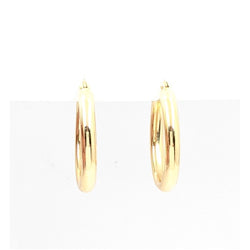14ct Yellow Gold Tubular Hoop Earrings