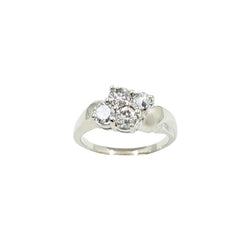 14kt White Gold Four Stone Diamond Ring