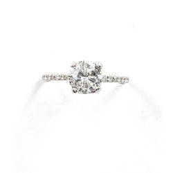 18kt Engagement Ring set with  a 1.15ct Brilliant   Diamond
