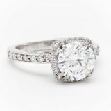 Tacori 1.74 Carat Round Brilliant Cut Diamond Halo Set Ring