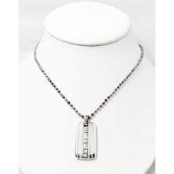 Tiffany Sterling Silver Atlas 'Dog Tag' Necklace