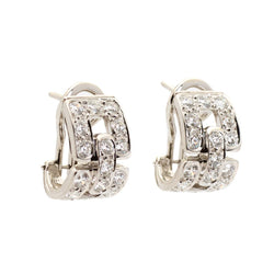 Tiffany & Co. "Deco" Platinum Diamond Earrings