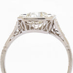 Vintage Elongated Old-European Cut Diamond & Sapphire Ring