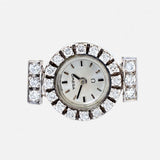 Omega White Gold & Diamond Manual Winding Watch Ring
